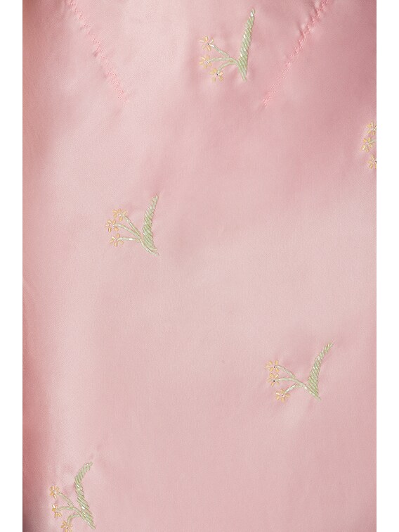 Anna October Beaded Waterlily Midi Dress in Light Pink | FWRD