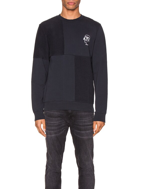 スウェット・トレーナー A.P.C. Black Stretch Cotton Oversize Sweatshirt A.P.C. x Brain Dead Pony Sweatshirt in Dark Navy | FWRD