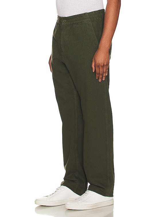 A.P.C. Men's Chuck Elasticated Waistband Pants in Green