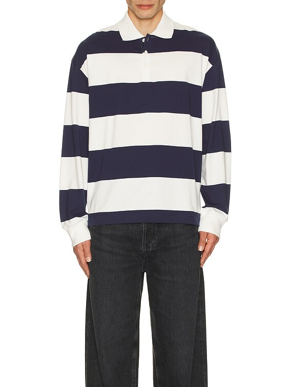 A.P.C. RILEY 長袖ポロ - Dark Navy | FWRD