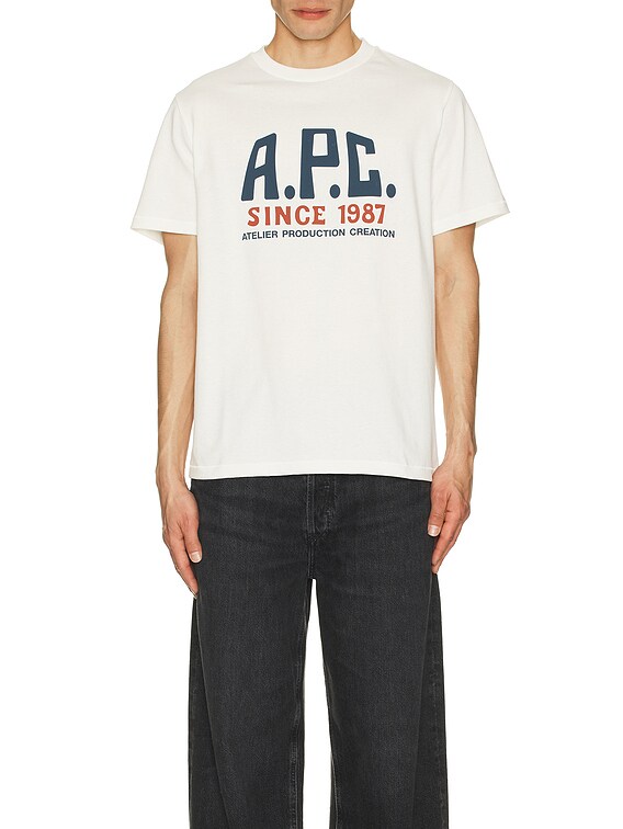 A.P.C. Print Label T-Shirt in White | FWRD