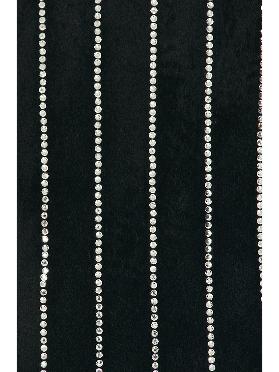 Crystal Velvet Strapless Mini Dress