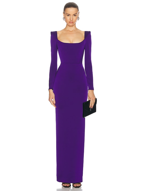 Satin Scoop Neck Maxi Dress