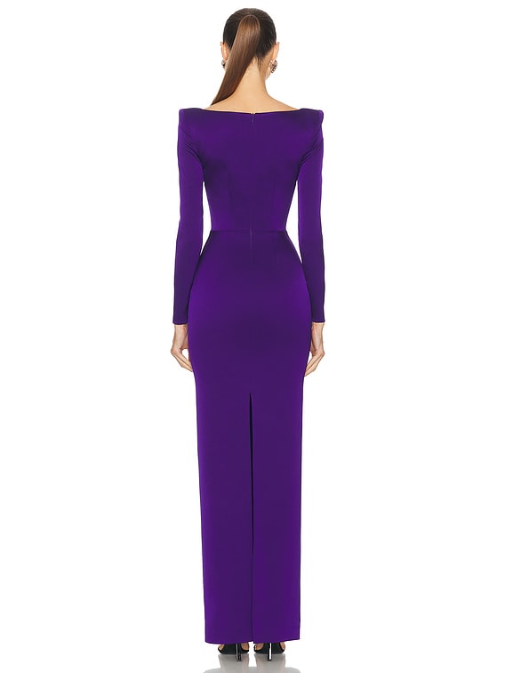 Satin Scoop Neck Maxi Dress