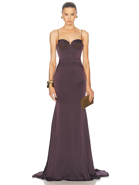 Satin Bustier Gown