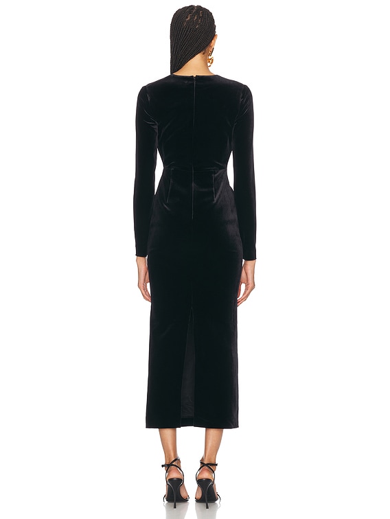 Alex Perry Velvet Maxi Dress in Black | FWRD