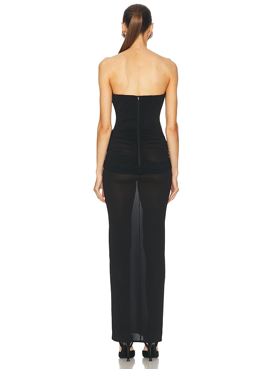 Ruched Jersey Corset Maxi Dress