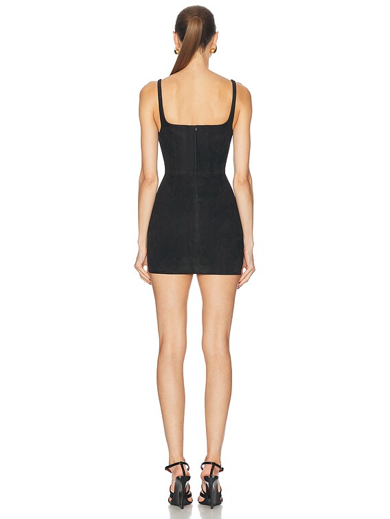 black suede mini dress Sleeveless Suede Dress M main image 0