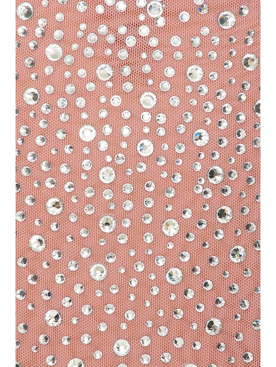 Alex Perry Crystal Mesh Column Dress in Dusty Rose | FWRD