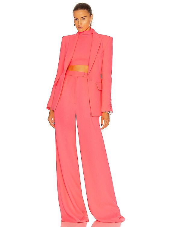 【Alex Perry】 Comerサテンブラレット Alex Perry Blake Top in Neon Pink | FWRD