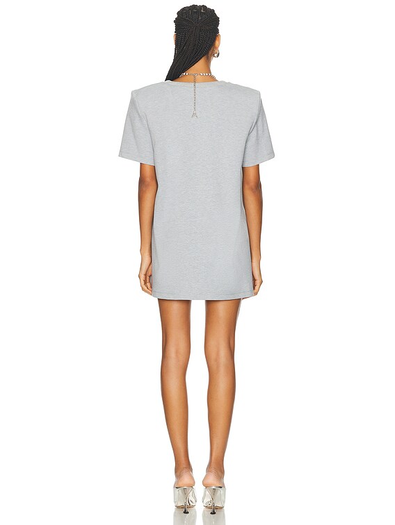 AREA Butterfly T-Shirt Dress in Grey Melange | FWRD