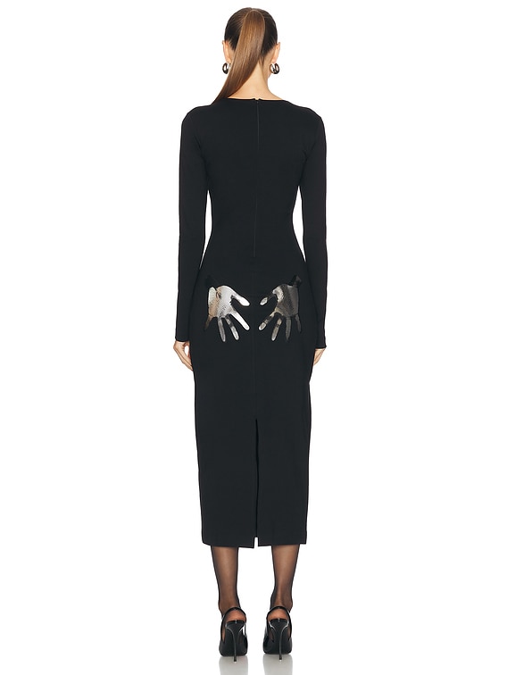 ワンピース elfelfelfarchives long sleeve dress Scarlet Darkness Fantasy Faux Elf Wing Sleeves Tiered Maxi Dress