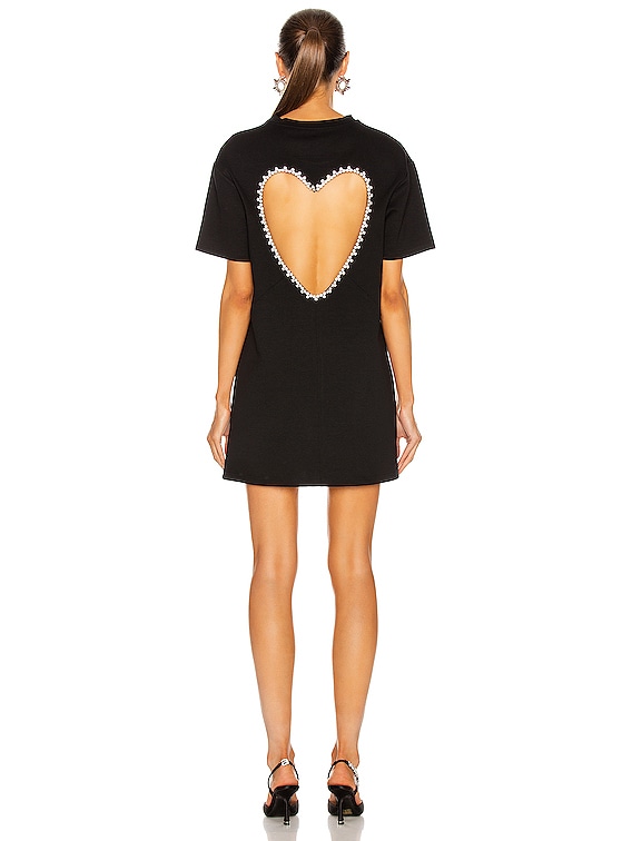 AREA for FWRD Open Heart Dress in Black | FWRD