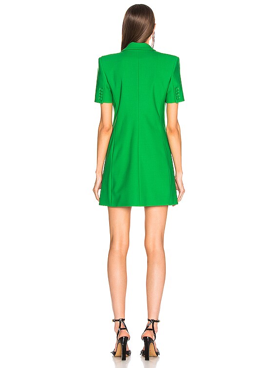 green emerald velvet dress Forest Green Button Up Skirt Blazer Dress – AX Paris main image 1