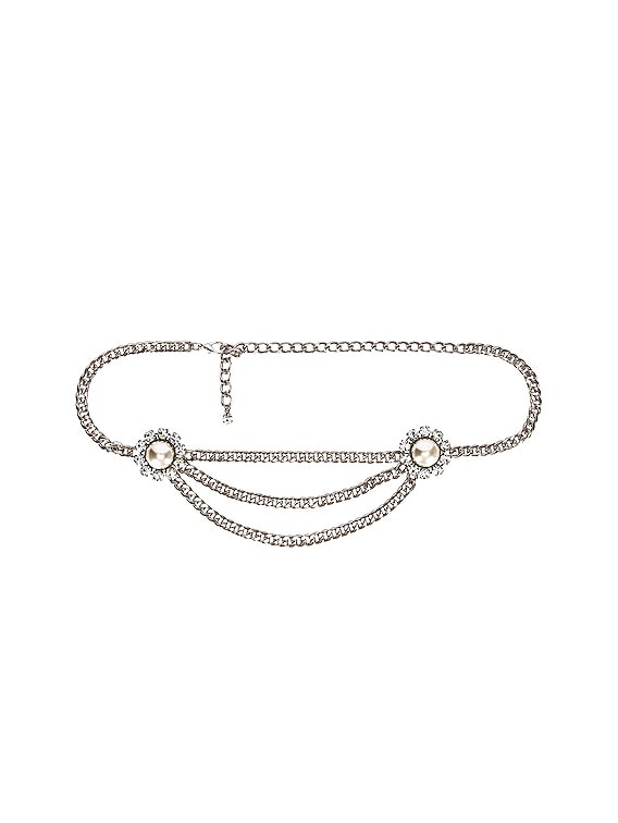 Crystal and Pearl Chain Belt