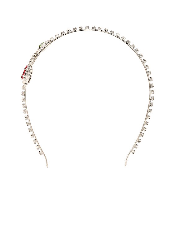 Alessandra Rich Crystal Headband With Cherry Embellishments  display picture 1