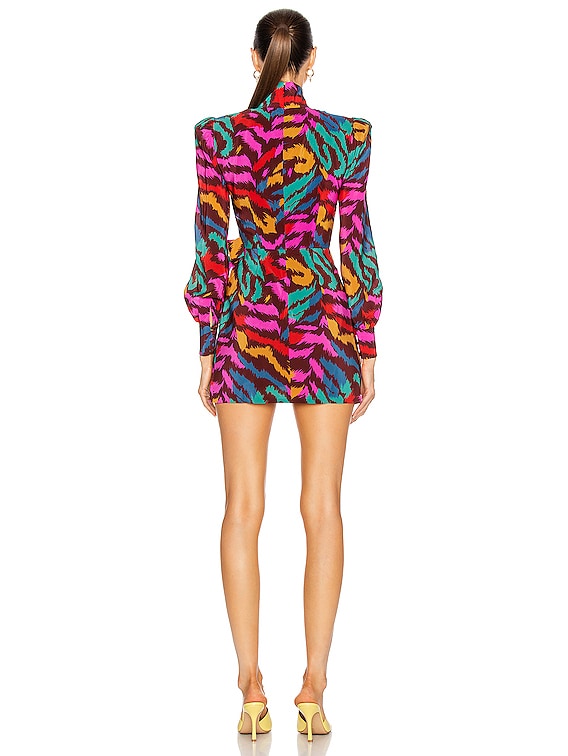 アウターその他 ALESSANDRA RICH Women Outer FABX3538F4250 1815 Pink Alessandra Rich Silk High Neck Mini Dress with Bow Detail in