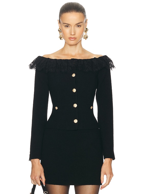 ジャケット ALESSANDRA RICH Women Outer FABX3993F4085 0900 Black FABX3993F40850900BLACK_f.jpg?v