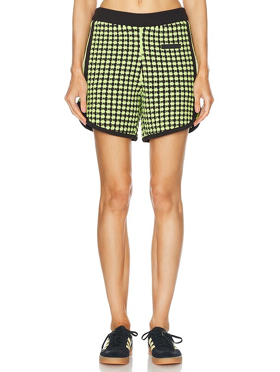 adidas by Wales Bonner Crochet Short in Semi Frozen Yellow & Night
