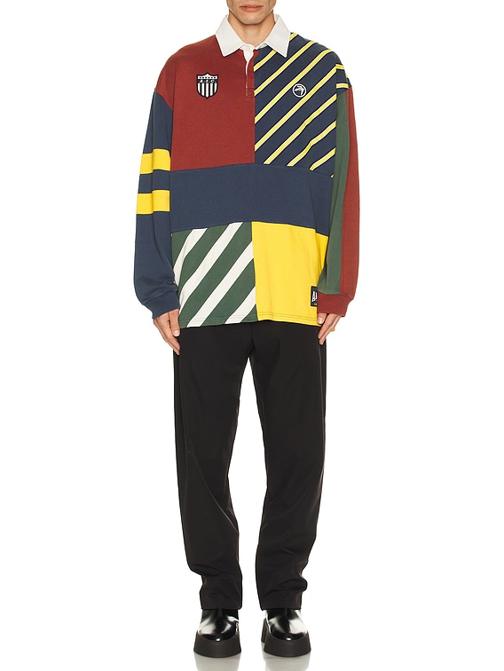 【新品】AWMS CHANDIGARH RUGBY SHIRT S Ambush Patchwork Rugby Shirt in Multi | FWRD