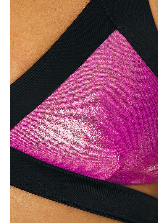 Agent Provocateur Mazzy Bikini Bra in Pink, Black, & Cobalt | FWRD