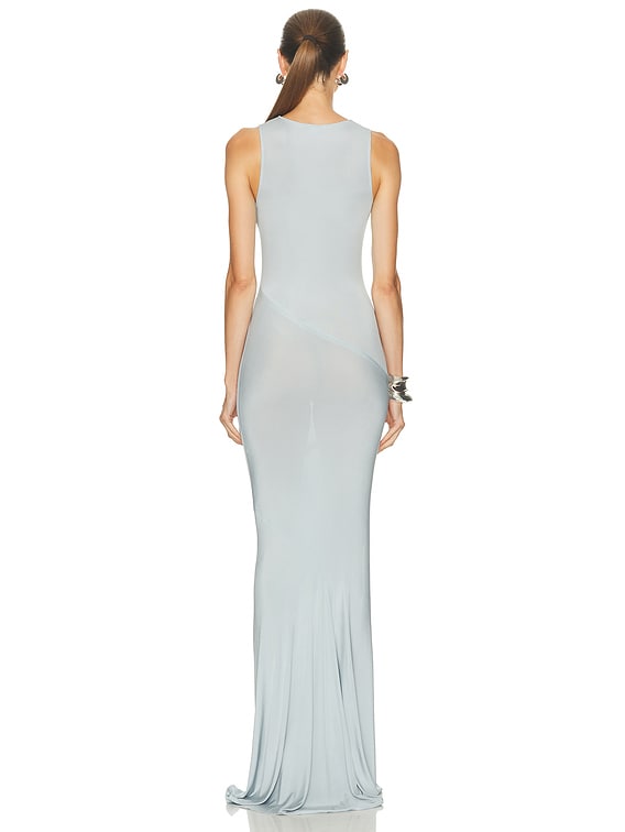 Asymmetric Ruched Long Dress