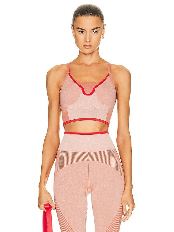 adidas by Stella McCartney True Strength Medium Support Bra in Semi Pink  Glow