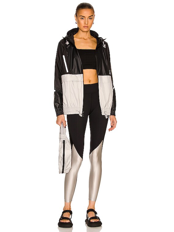 adidas by Stella McCartney Windbreaker Jacket in Black & Grey | FWRD