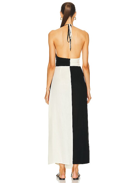 All That Remains Lou Dress in Cream & Noir | FWRD