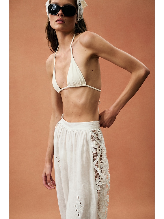 All That Remains for FWRD Cara Lace Pant in White | FWRD