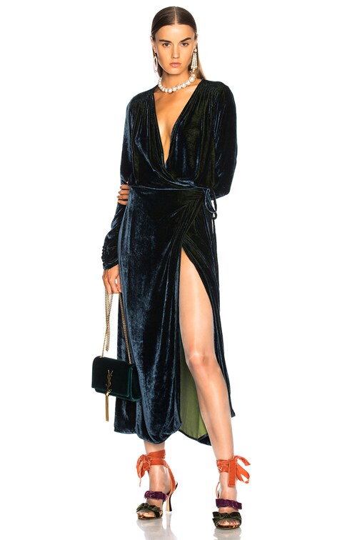 velvet robe dress