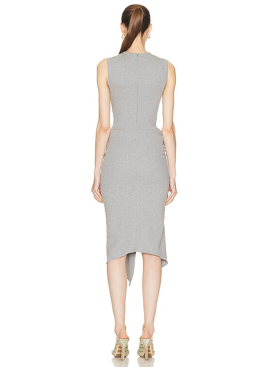 THE ATTICO Mirna Midi Dress in Melange Grey | FWRD
