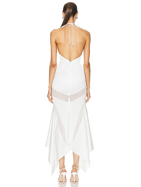 THE ATTICO Saskia Midi Dress in White | FWRD
