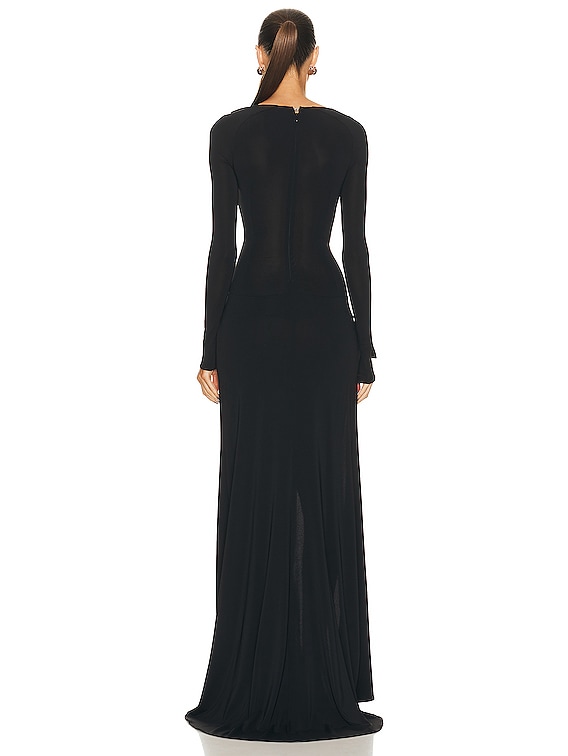 【関税込み】The Attico ブラック フェード フーディ THE ATTICO Candice Long Dress in Black | FWRD