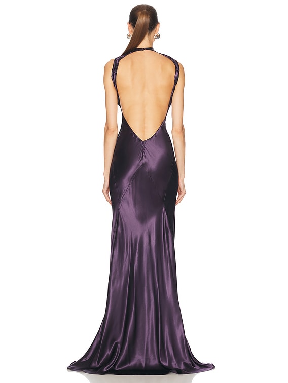 THE ATTICO Long Dress in Purple | FWRD