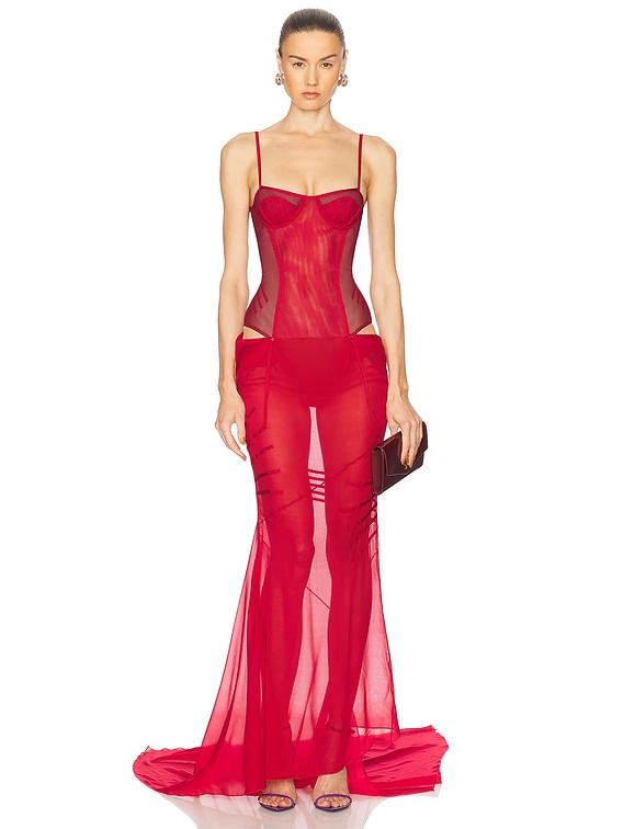 ワンピース THE ATTICO Woman Dress Red WCA00405PAA094AA 010 Red mini dress for Women | THE ATTICO®