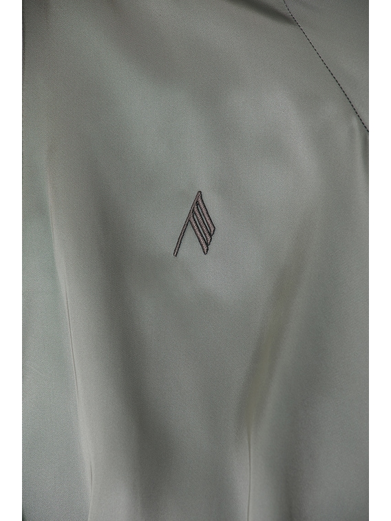 THE ATTICO Satin Mini Dress in Grey | FWRD