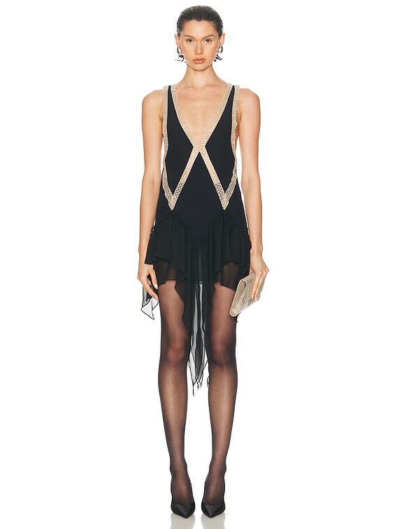the attico black mini dress The Attico Black Magnolia Minidress The Attico