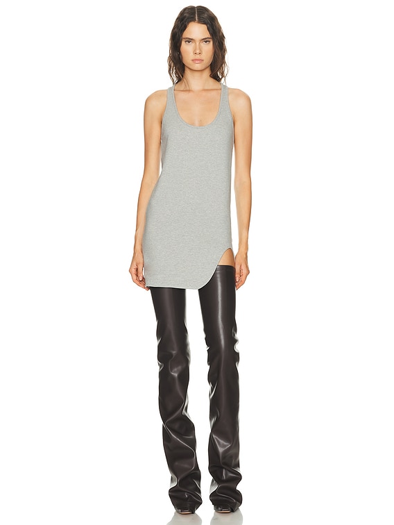 grey tank dress mini SKIMS Mini Dress | Light Heather Grey | Cotton Jersey | 2XS | 2X-Small