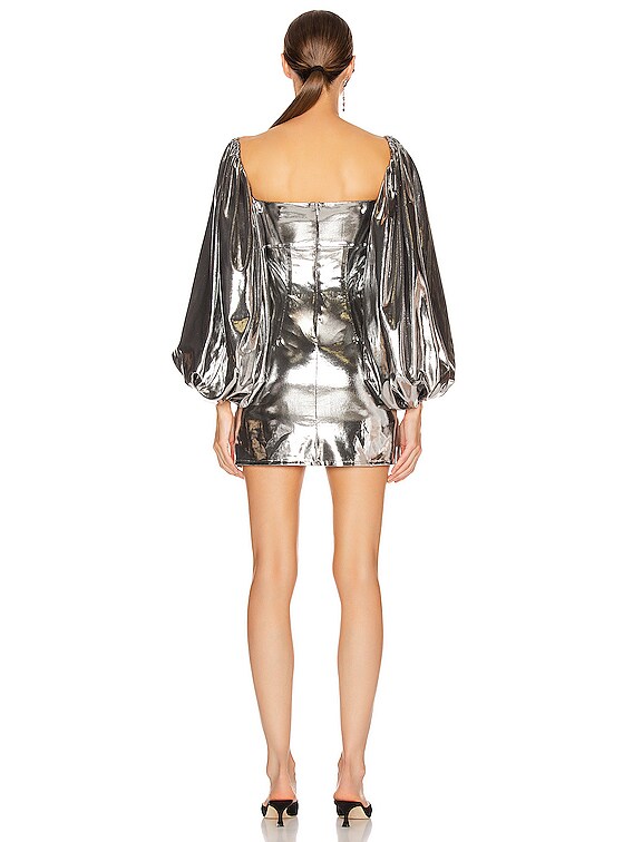 silver lame gown