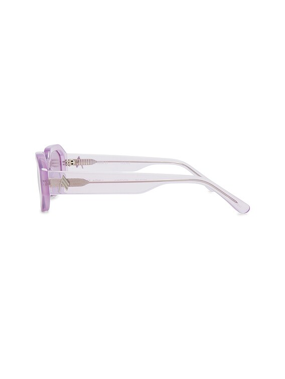 THE ATTICO Irene Sunglasses in Pink & Silver | FWRD display picture 1