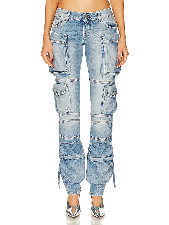 デニム・ジーパン The Attico Essie Long Pants Essie'' washed blue long pants for Women | THE ATTICO®