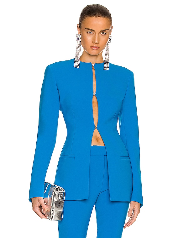 THE ATTICO Mya Blazer in Turquoise FWRD