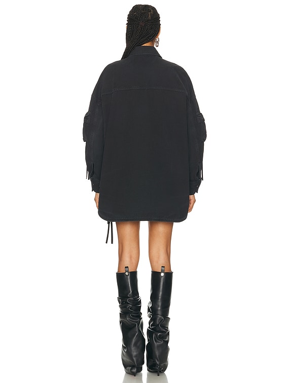 THE ATTICO Fern Short Coat in Black | FWRD