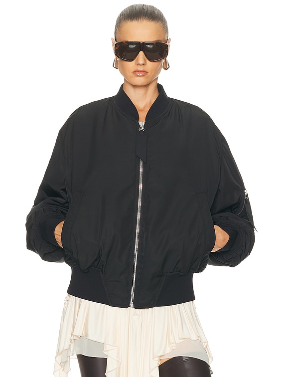 【the attico・アティコ】 BOMBER JACKET アウター THE ATTICO Bomber Jacket in Black | FWRD