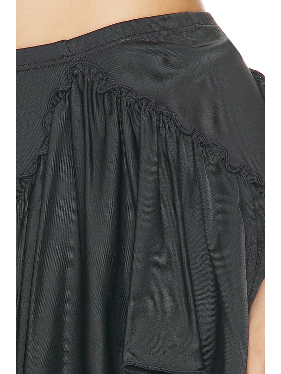 THE ATTICO Shiny Mini Skirt in Dark Grey | FWRD