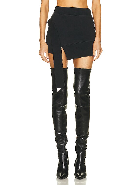 スカート THE ATTICO Black Crepe Mini Skirt Black mini skirt for Women | THE ATTICO®