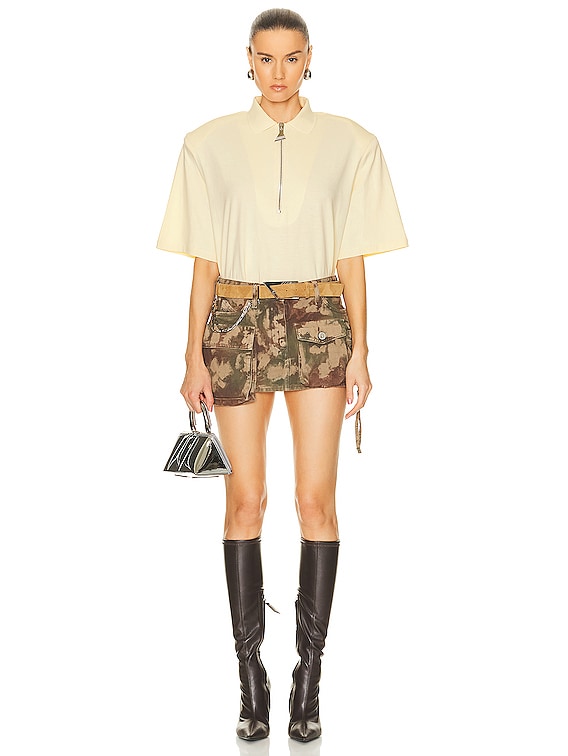 【関税込み】The Attico カーキ Fay ミニスカート THE ATTICO Fay Mini Skirt in Chocolate, Eden Green, & Sand
