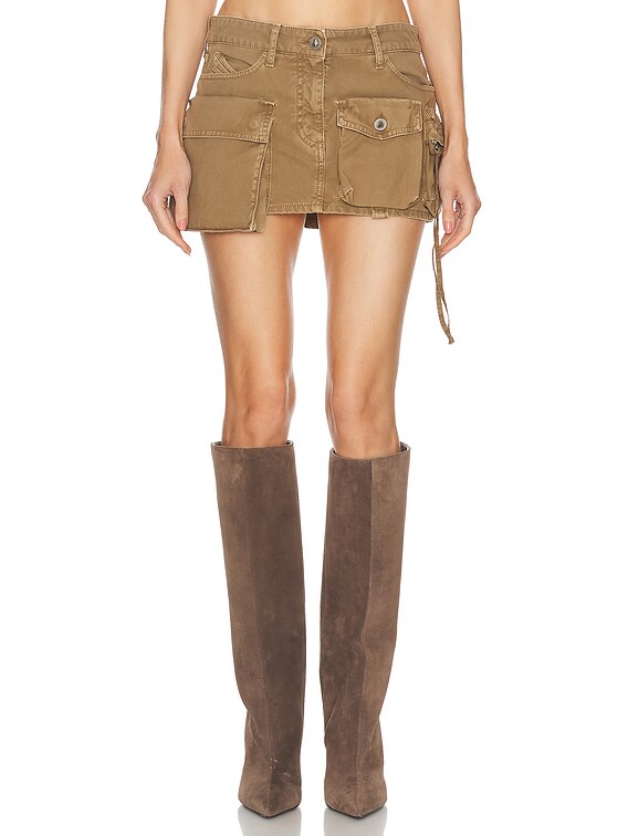 【関税込み】THE ATTICO Cargo mini skirt THE ATTICO Cargo Mini Skirt in Cachi | FWRD