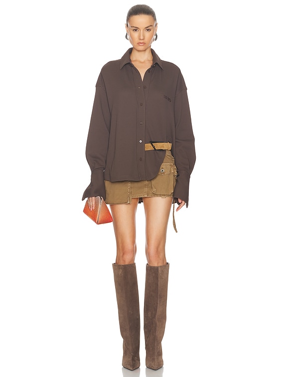 THE ATTICO Cargo Mini Skirt in Cachi | FWRD